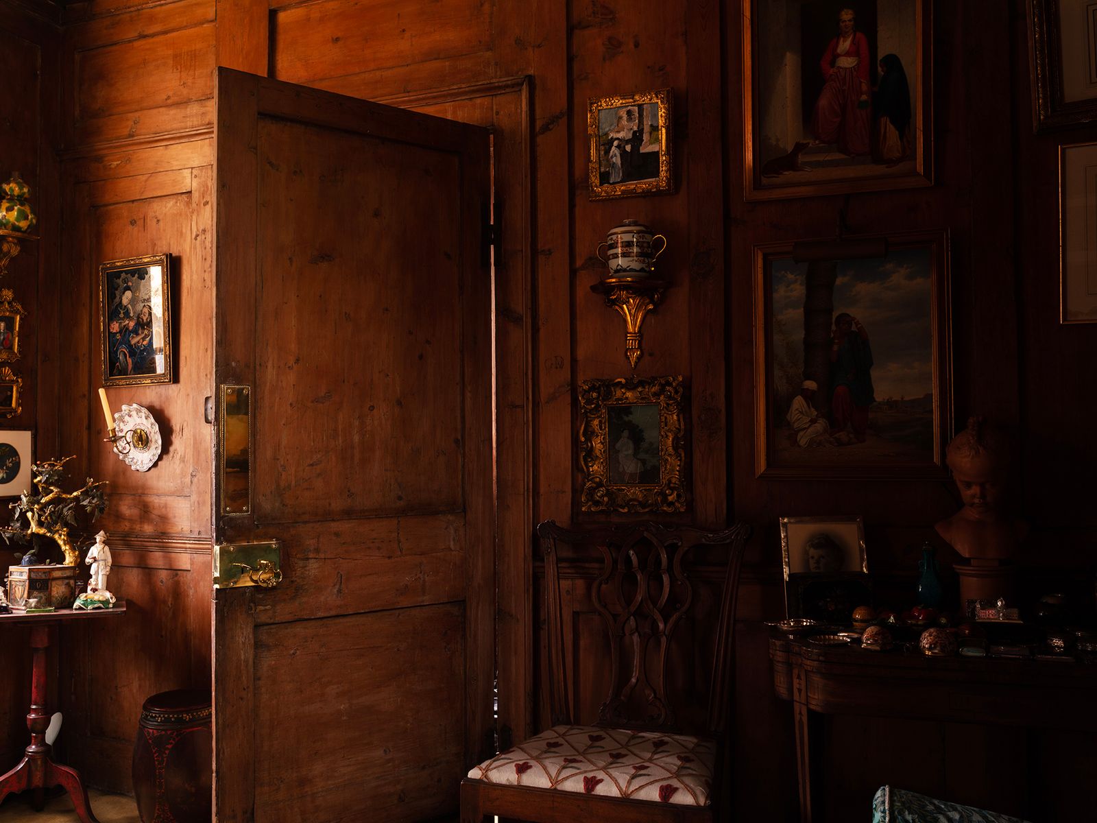 This antique dealer’s South London home is lined with wood from 18th century coffins