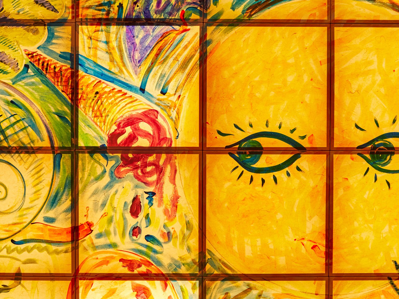 Get the scoop: Lucy Stein tops off a north London ice cream parlour with fantastical murals