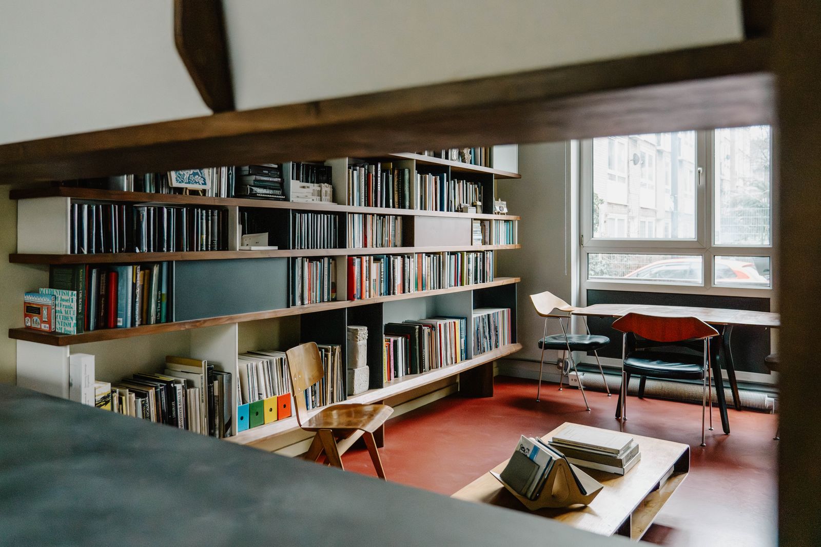 Image may contain Furniture Chair Bookcase Desk and Table