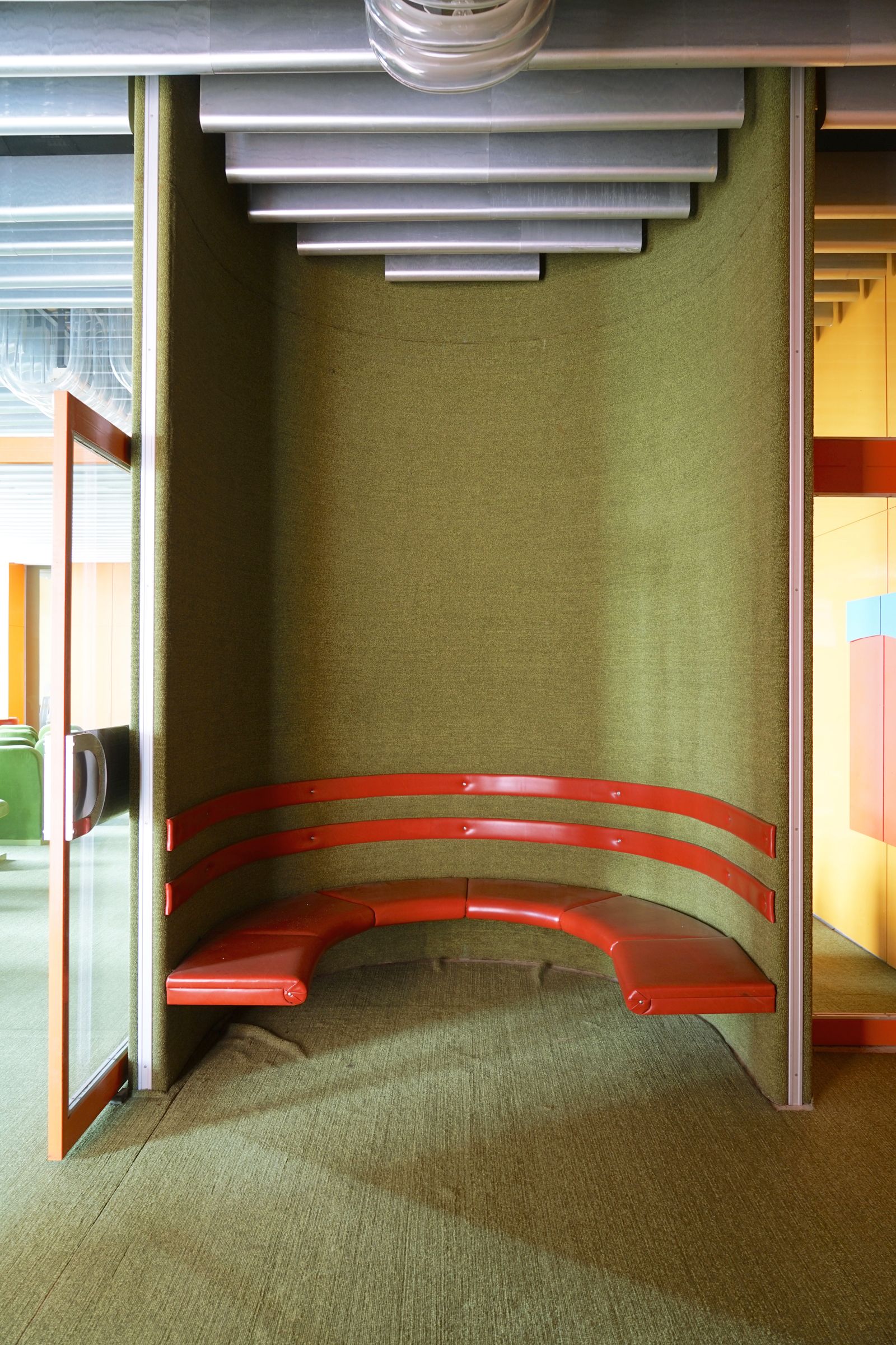 Image may contain Indoors Room Waiting Room Furniture Bench Bus Stop and Outdoors
