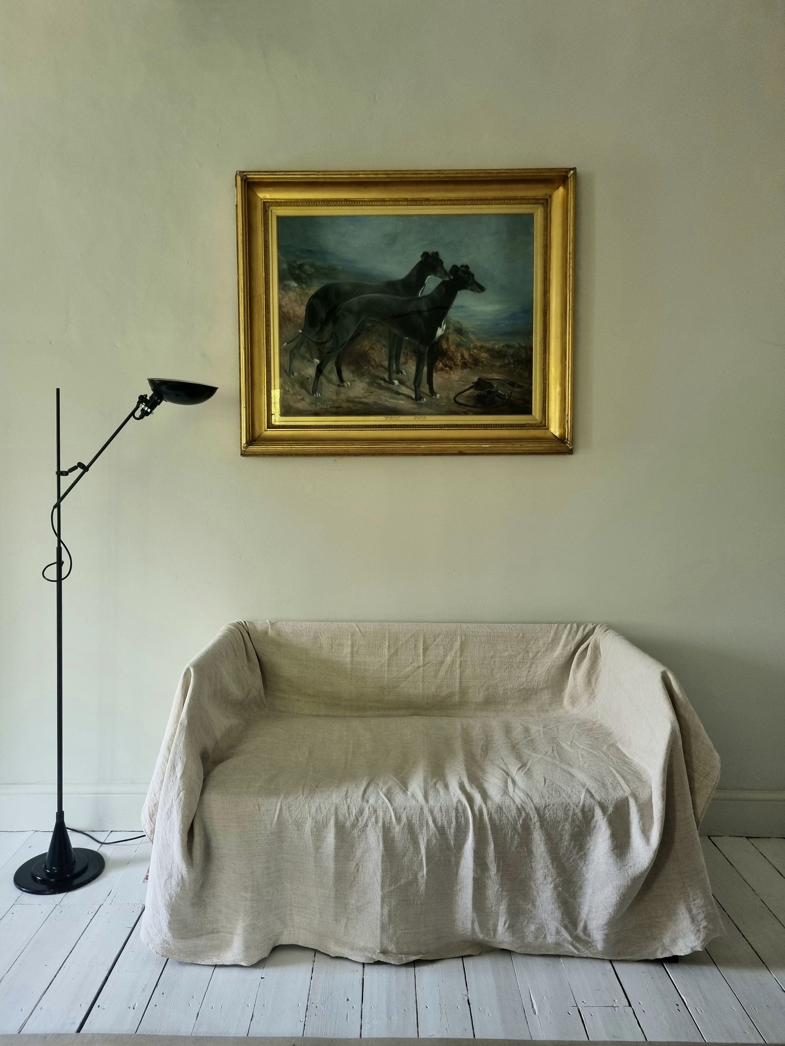 Image may contain Lamp Art Painting and Furniture