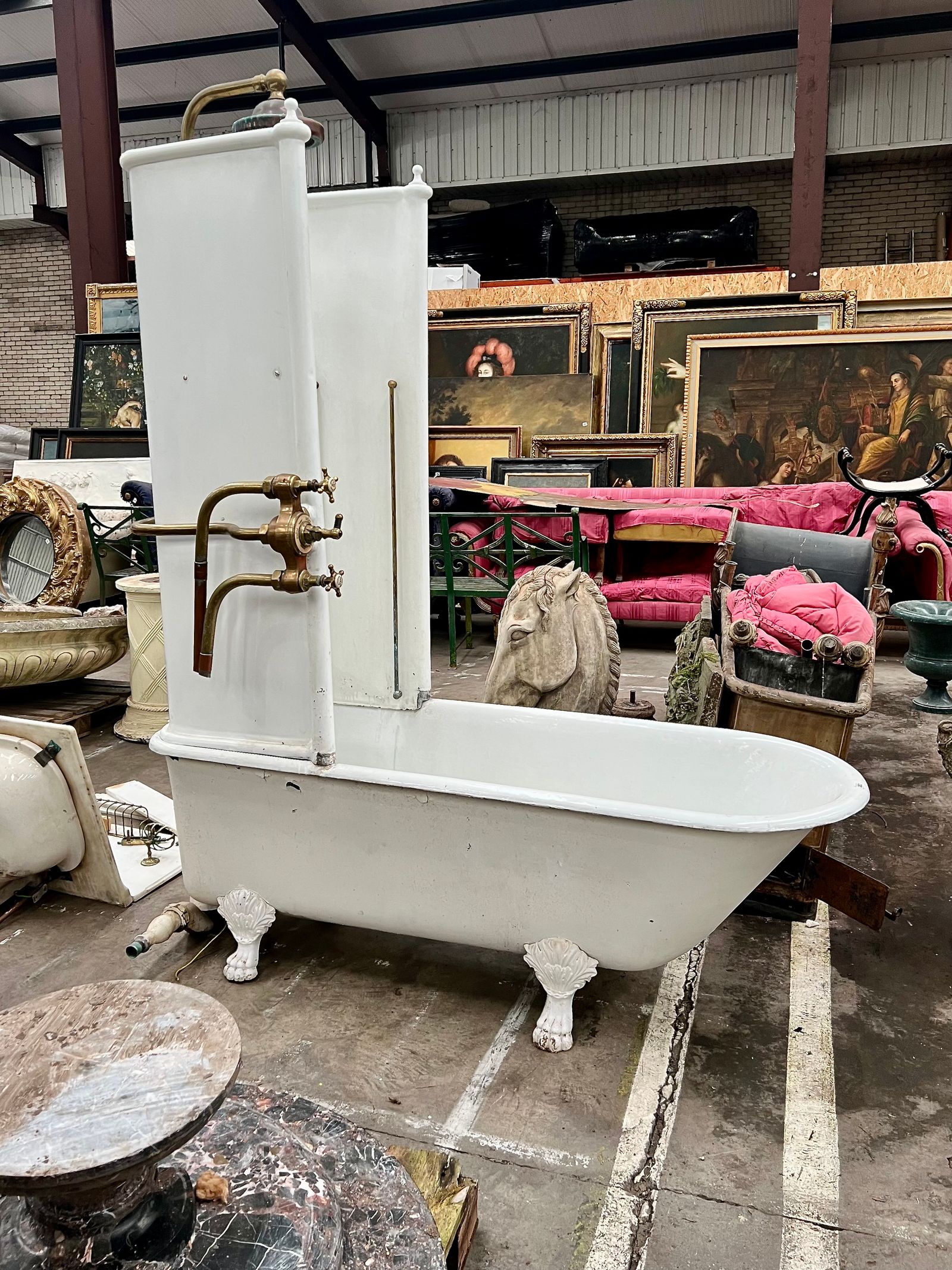 Image may contain Milt Jackson Bathing Bathtub Person Tub Art Painting Sink and Sink Faucet