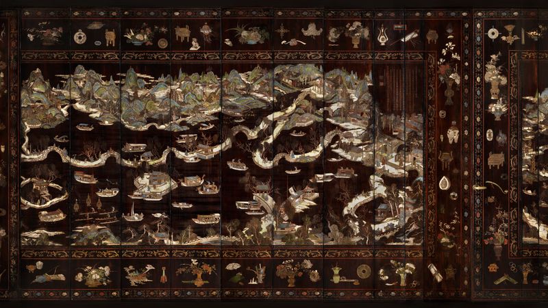 Tilda Swinton is coco for Coco Chanel’s coromandel room dividers